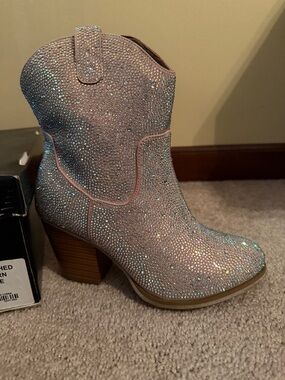 Torrid Rhinestone Western Ankle Bootied